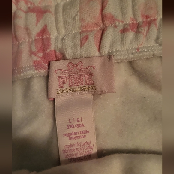 PINK x LoveShackFancy Bling Oversized Crew Sweatshirt & Sweatpants Set (M/L Set) - Picture 10 of 14